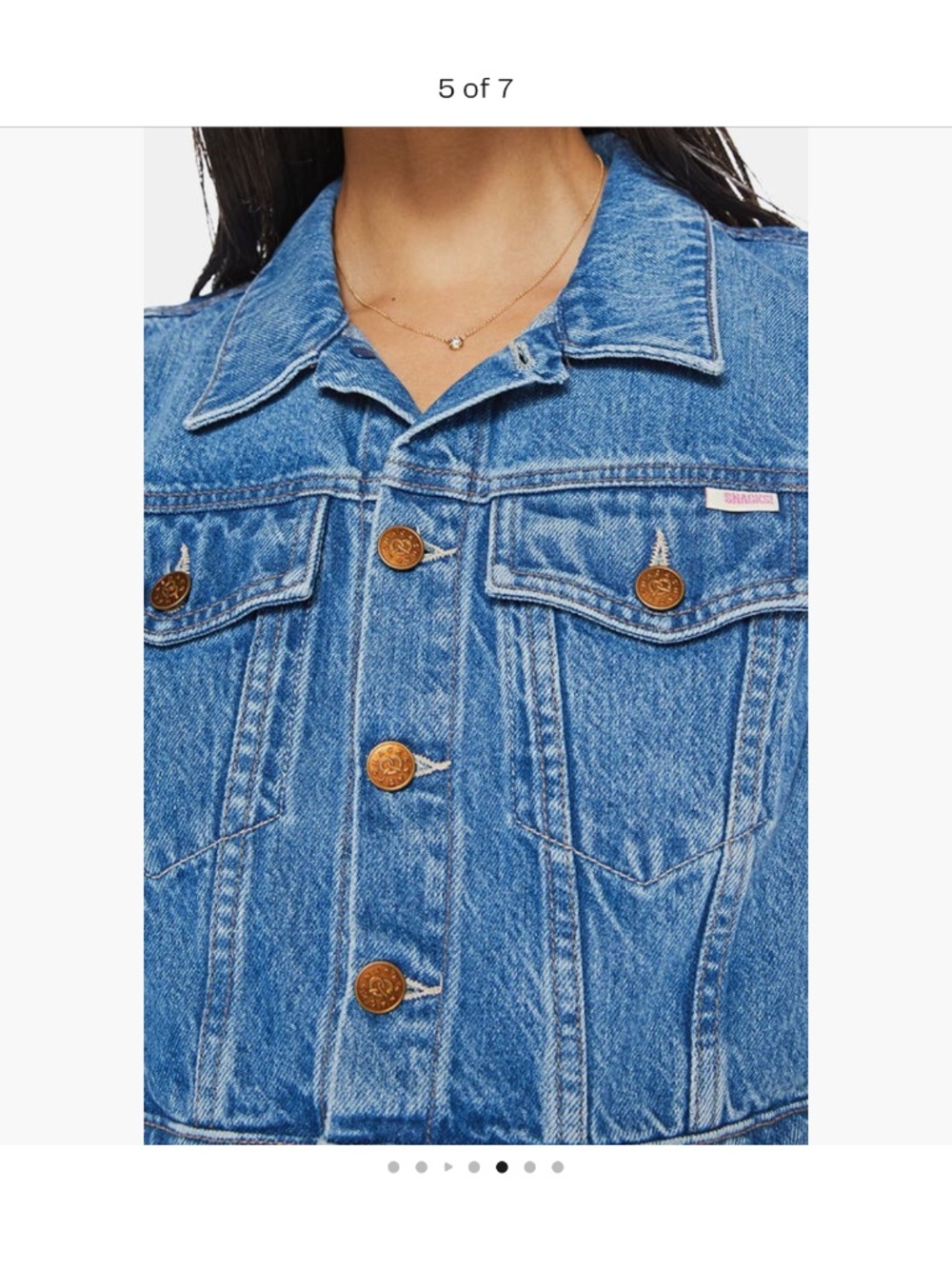 The Chiclet Cropped Denim Vest